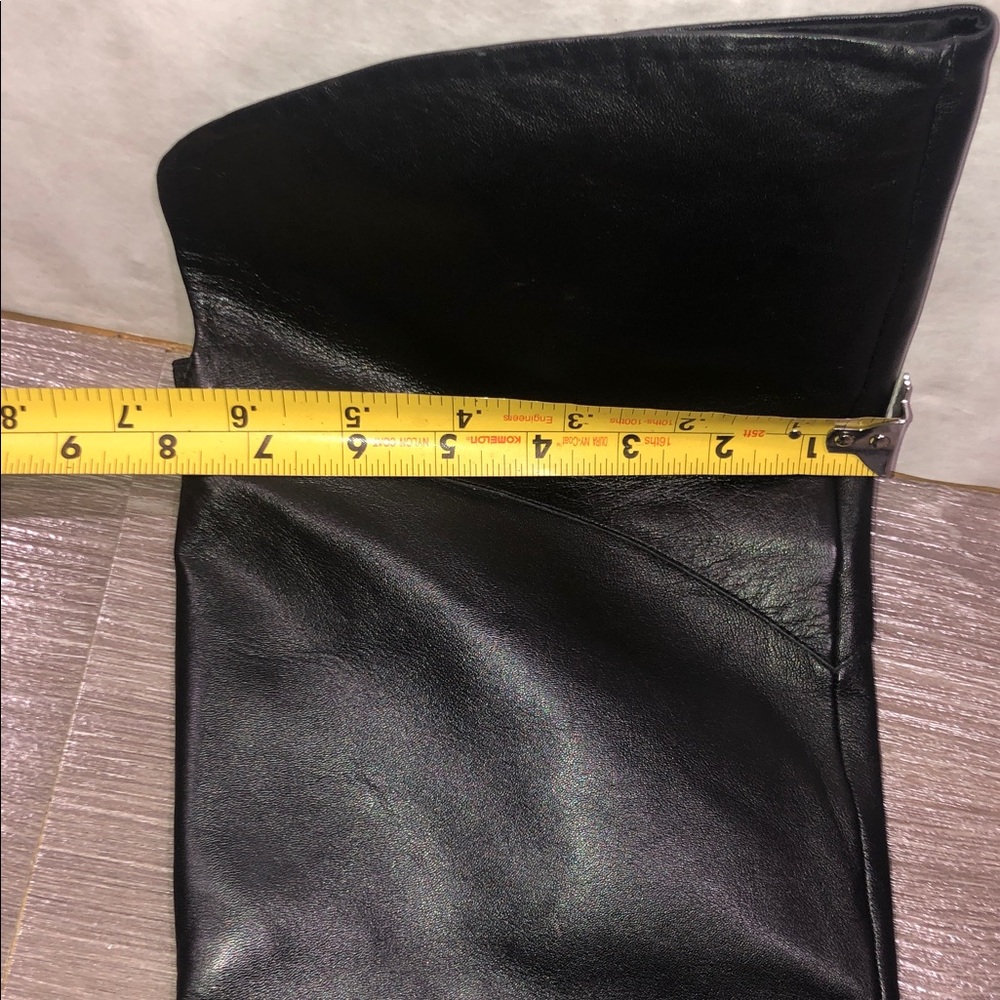 Guess Riselan Pull on Knee / Over the Knee Black Leather Boots New - Picture 6 of 11